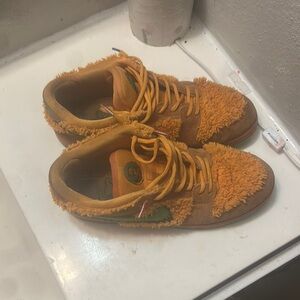 Orange Fuzzy Sneakers